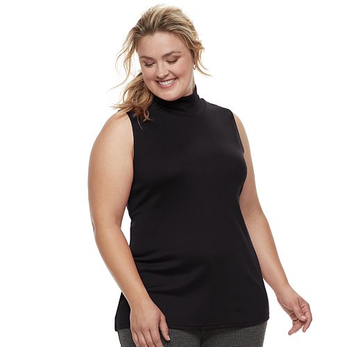 Plus Size Croft & Barrow® Sleeveless Mock Neck Top