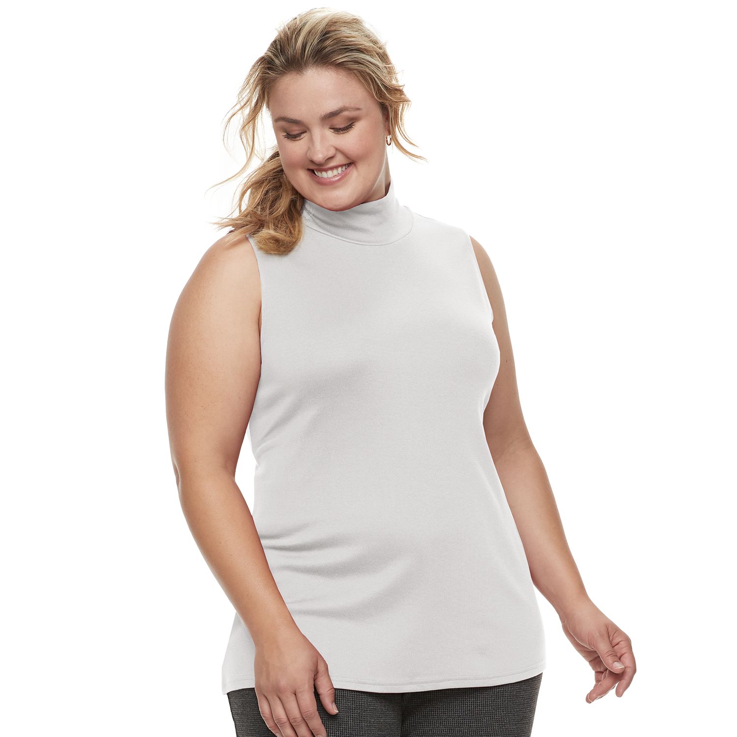 kohls sleeveless mock turtleneck
