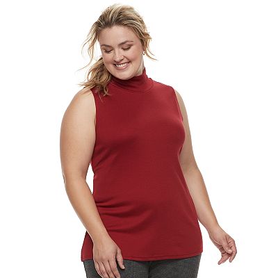 Plus Size Croft Barrow Sleeveless Mock Neck Top