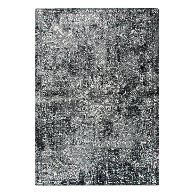 Rizzy Home Panache Transitional Central Medallion II Geometric Rug, Grey, 8X11 Ft