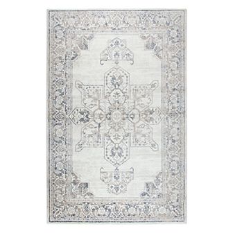 Rizzy Home Panache Transitional Central Medallion Distressed Geometric Rug