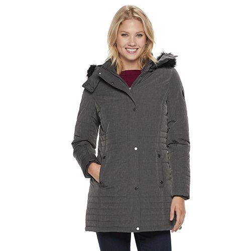 Women's Weathercast Hooded Heavyweight Anorak Quilted Jacket