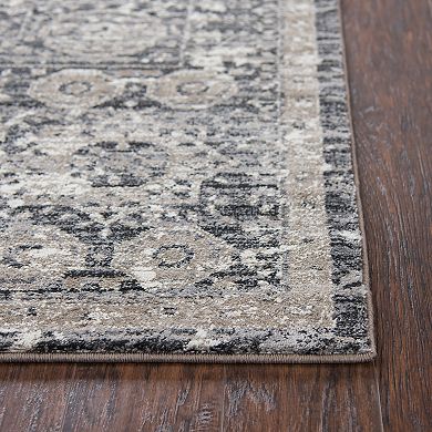 Rizzy Home Panache Traditional Central Medallion Distressed Geometric Rug