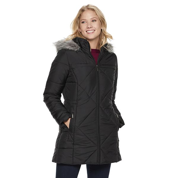 Women's Weathercast Hooded Diamond-Quilted Puffer Jacket