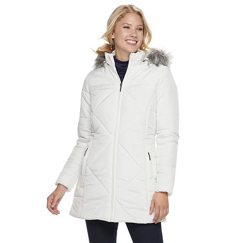 Women's Weathercast Hooded Diamond-Quilted Puffer Jacket