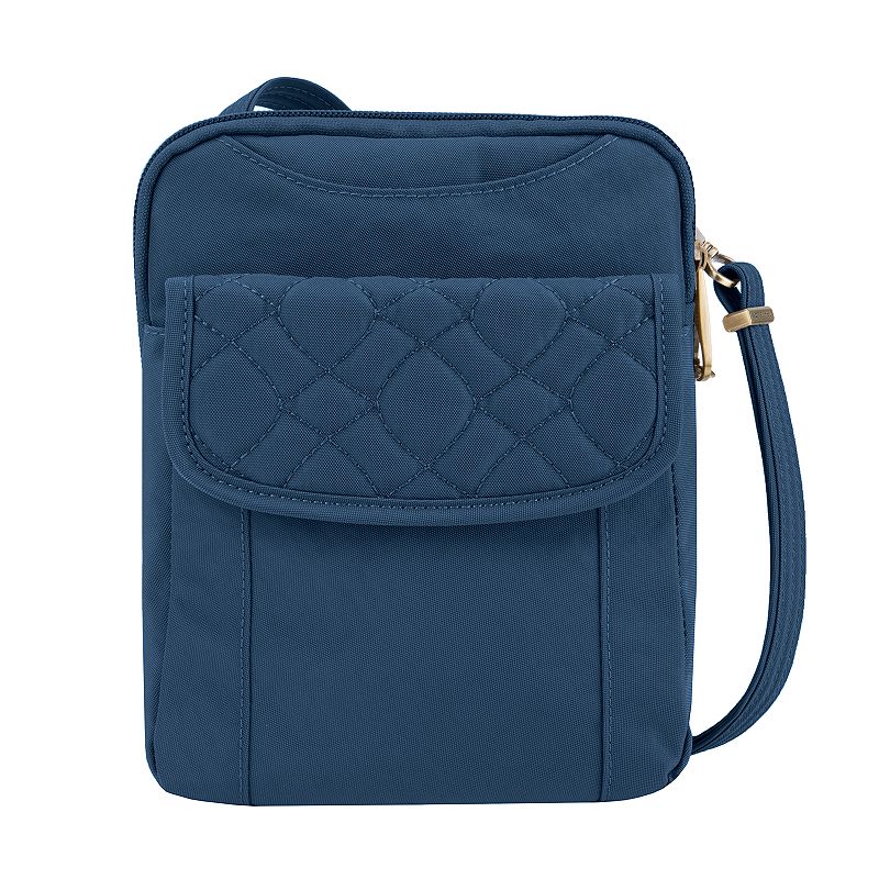 Travelon Anti-Theft Signature Quilted Slim Pouch, Blue