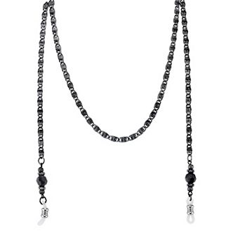 1928 Black Bead Eyeglass Chain