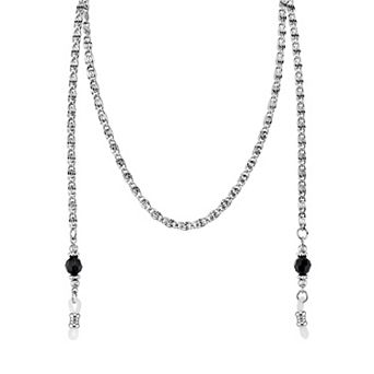 1928 Black Bead Eyeglass Chain