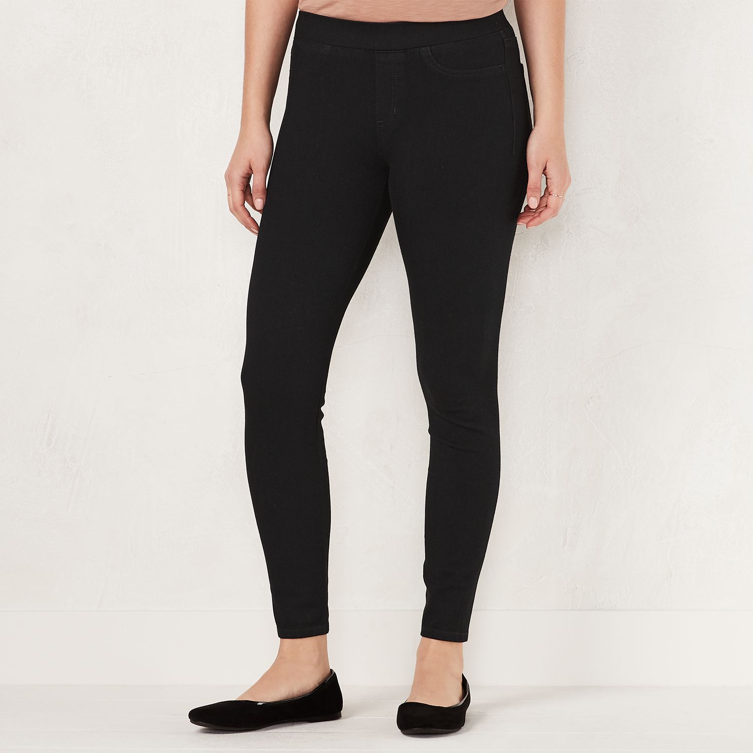 women's black jeggings