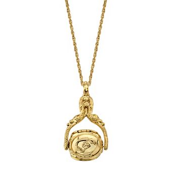 1928 Ornate Locket Pendant Necklace
