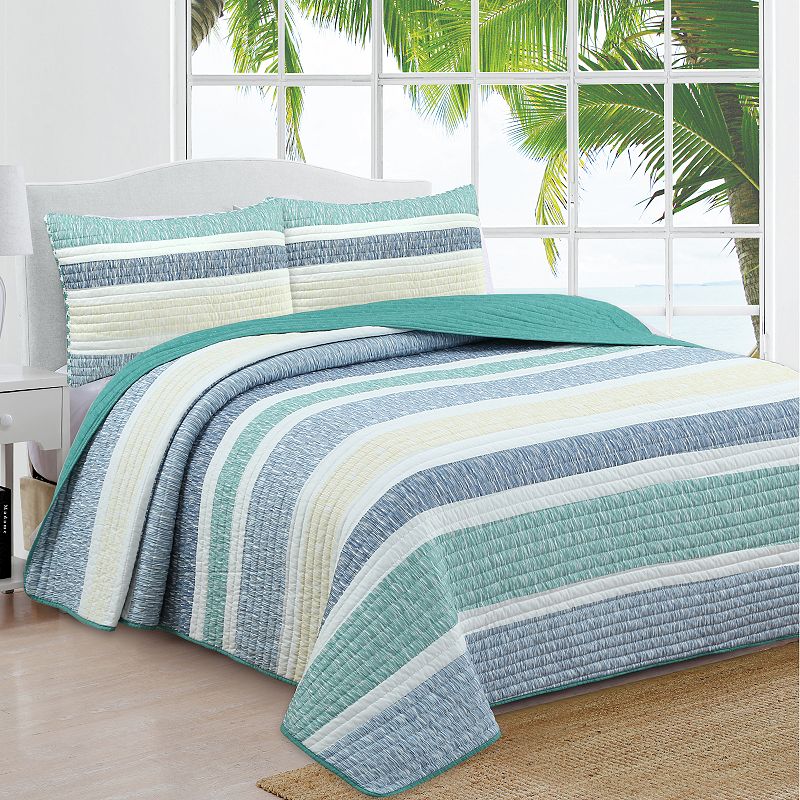 Estate Collection Delray Quilt Set, Green