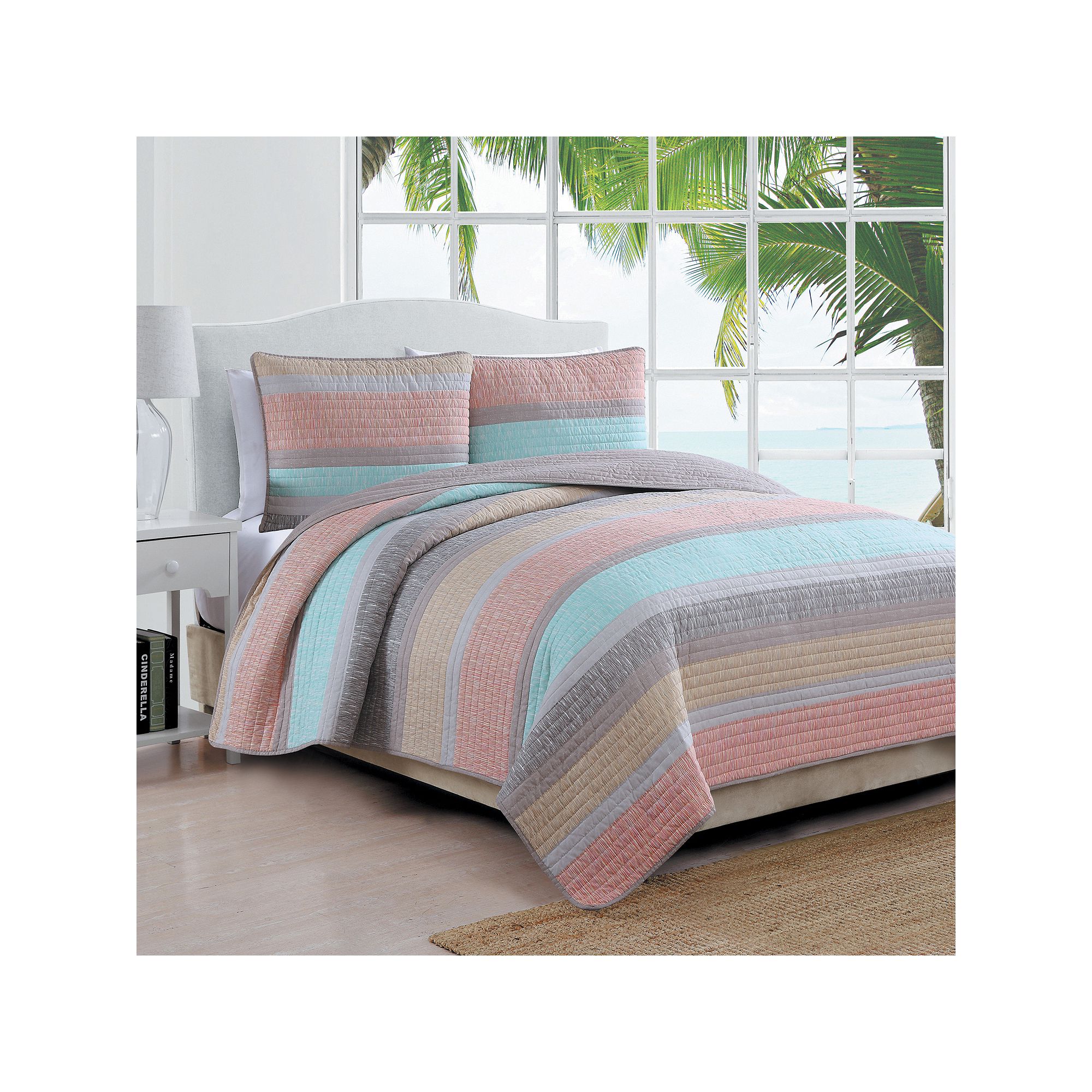 Estate Collection Delray Quilt Set, Multi Stripe