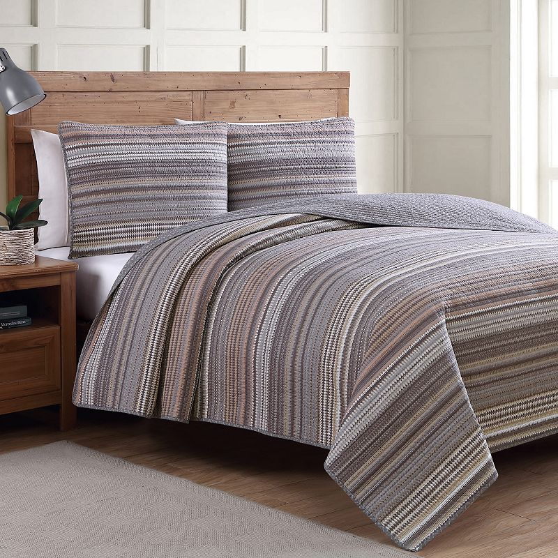 69948254 Estate Collection Taj Quilt Set, Natural, King sku 69948254