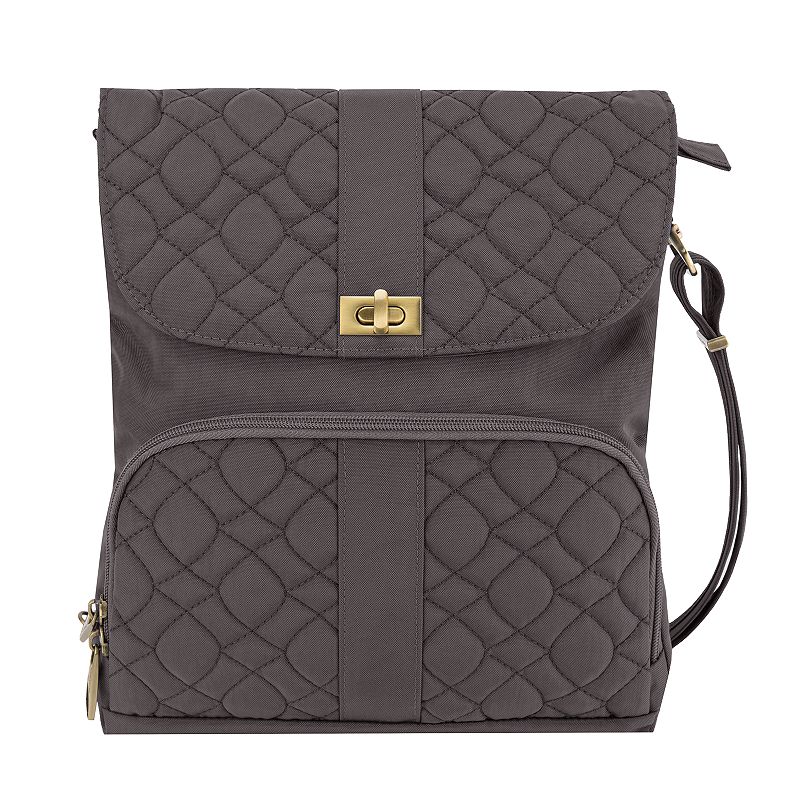 UPC 025732047918 product image for Travelon Anti-Theft Signature Quilted Messenger Bag, Grey | upcitemdb.com
