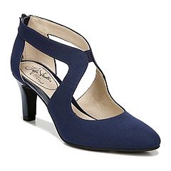 Navy blue dress shoes wide width online