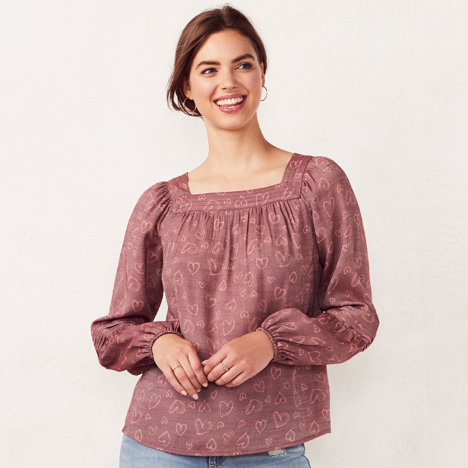 kohls womens peasant tops