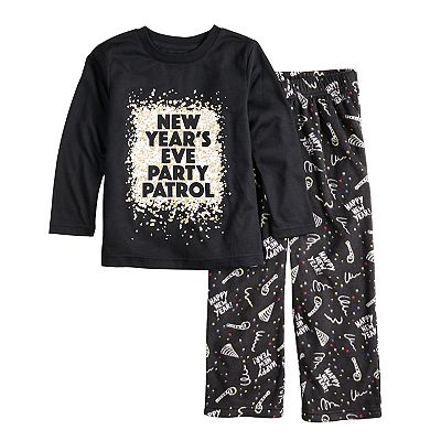 Toddler Jammies For Your Families New Year s Eve Party Patrol Top Microfleece Bottoms Pajama Set