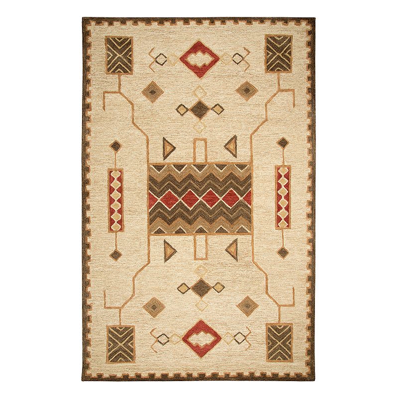 Rizzy Home Mesa Southwest Tribal V Geometric Rug, Gold, 5X8 Ft