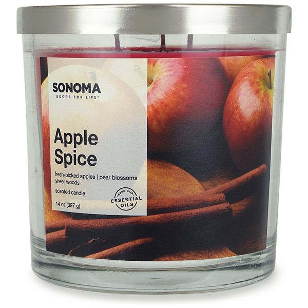 Sonoma Goods For Life® Apple Spice 14-oz. 3-Wick Candle Jar - Red