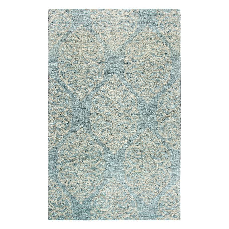 Rizzy Home Opulent Transitional Medallion II Geometric Rug, Blue, 2.5X8 Ft