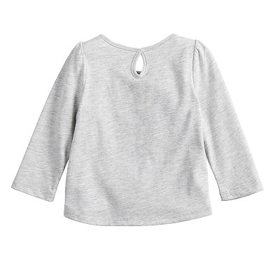 Baby Girl Jumping Beans® Glittery Keyhole Top