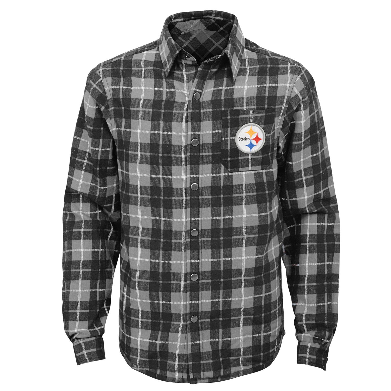 mens steelers flannel shirt