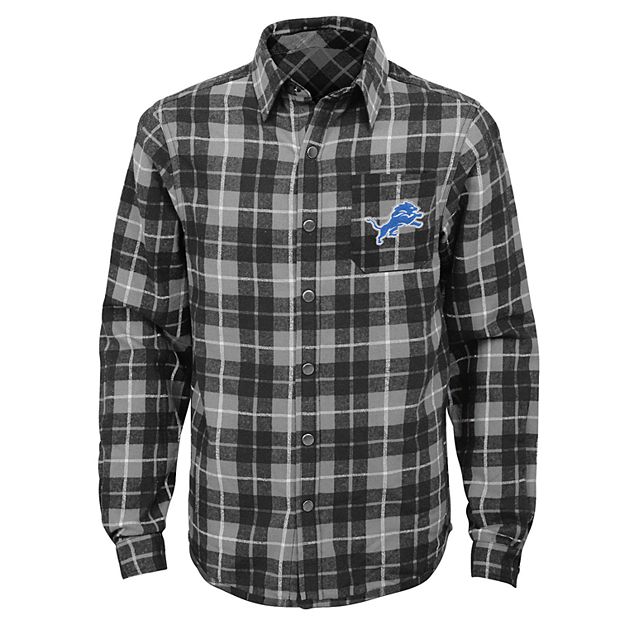 Boys 8-20 Detroit Lions Sideline Plaid Shirt