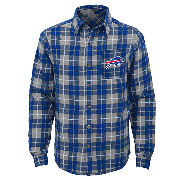 Buffalo Bills Antigua Structure Long Sleeve Woven Button-Up Big