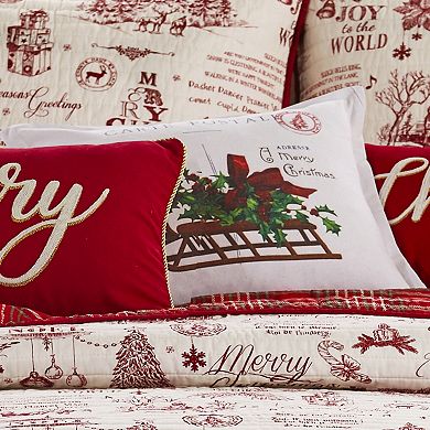 Levtex Home Yuletide "Carte Postale" Throw Pillow
