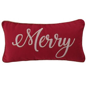 Levtex Home Yuletide "Merry" Oblong Throw Pillow