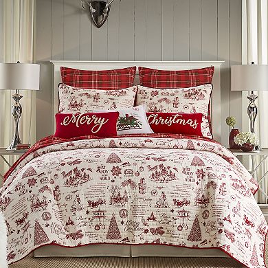 Levtex Home Yuletide "Merry" Oblong Throw Pillow
