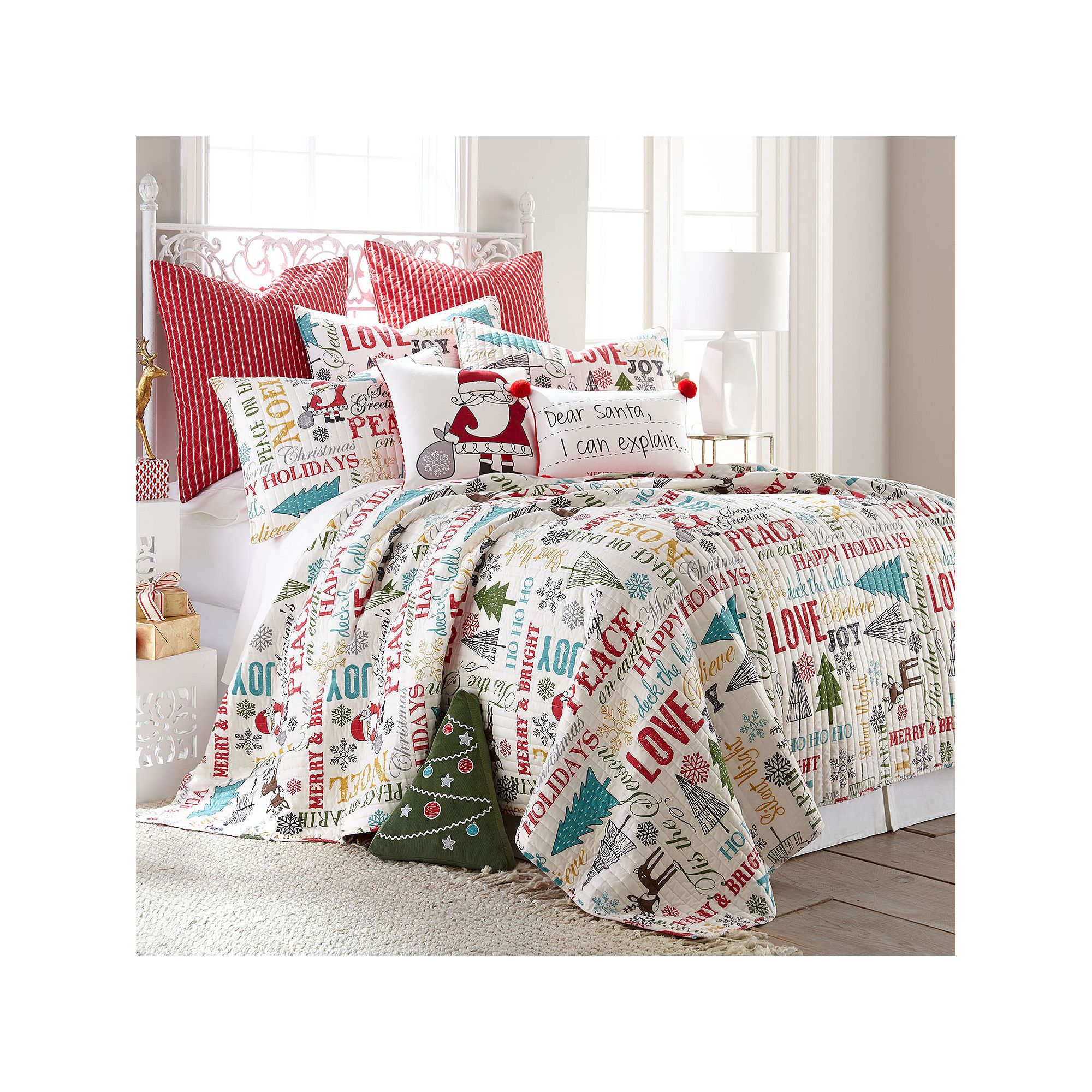 Levtex Home Santa Claus Lane Quilt Set with Shams, Multi