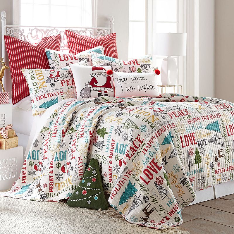 76285626 Levtex Home Santa Claus Lane Quilt Set, Multi, Twi sku 76285626