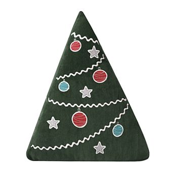 Levtex Home Santa Claus Lane Christmas Tree Shaped Throw Pillow