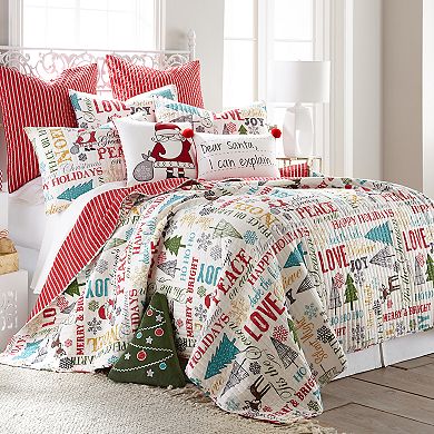 Levtex Home Santa Claus Lane Christmas Tree Shaped Throw Pillow