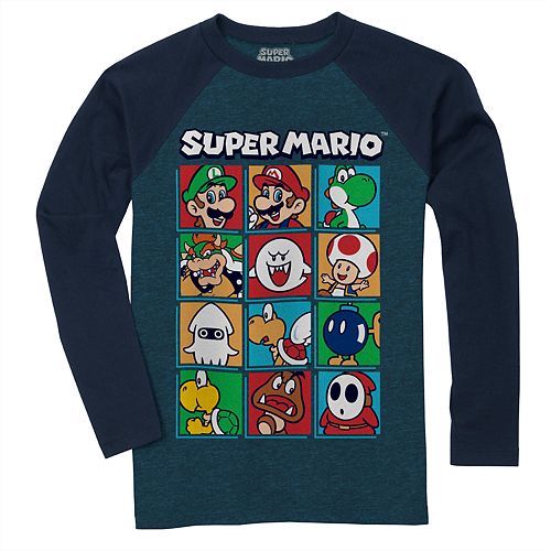 Boys 820 Super Mario Bros. Squares Tee