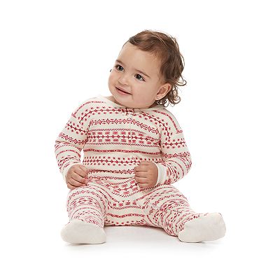 Baby/Infant LC Lauren Conrad Jammies For Your Families Knit Winter Fairisle One-Piece Pajamas  