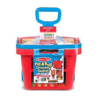 Melissa & Doug Fill and Roll Grocery Basket Play Set