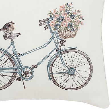 Laura Ashley Lifestyles Bicycle Throw Pillow