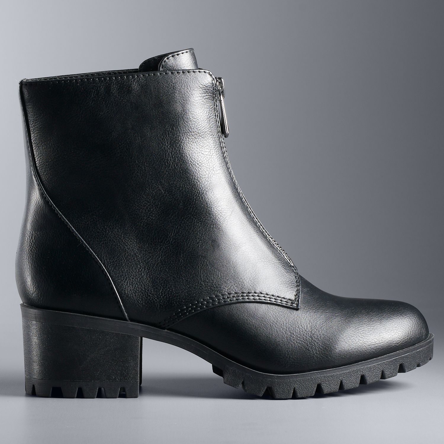 vera wang black ankle boots