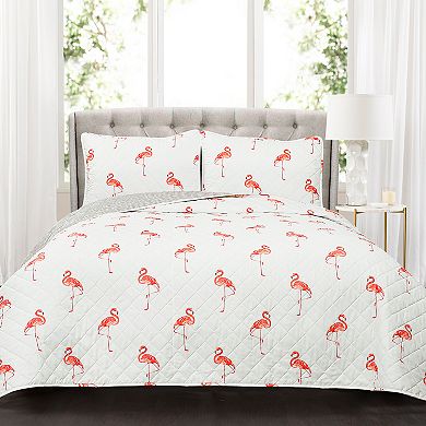 Lush Decor Kelly Flamingo 3-piece Quilt Set