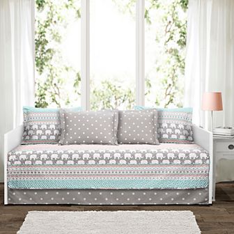 Lush Decor Elephant Stripe 6 pc Daybed Cover Set