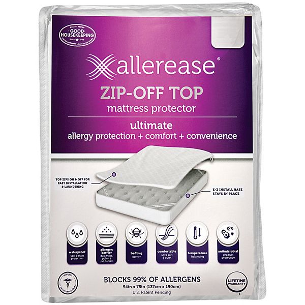 AllerEase Ultimate Waterproof ZipOff Top Mattress Protector