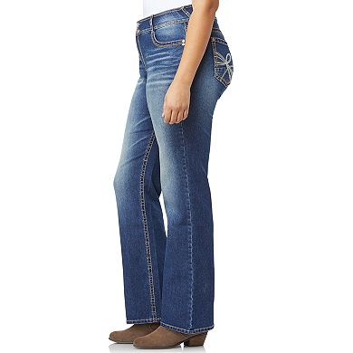 Juniors' Plus Size Wallflower Insta Stretch™ Midrise Curvy Bootcut Jeans