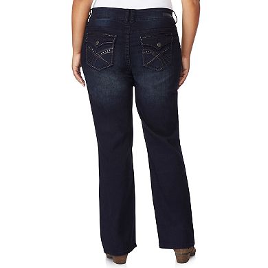 Juniors' Plus Size Wallflower Insta Stretch™ Midrise Curvy Bootcut Jeans