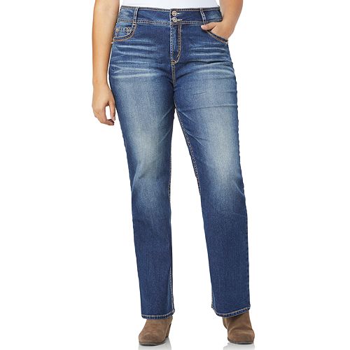 Juniors' Plus Size WallFlower Insta Stretch™ Midrise Curvy Bootcut Jeans