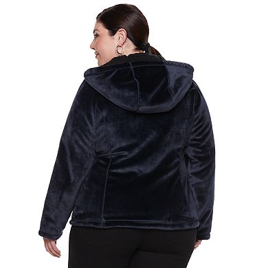 Plus Size Weathercast Hooded Fleece Jacket 