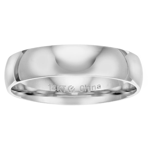 Kohl's wedding bands white on sale gold