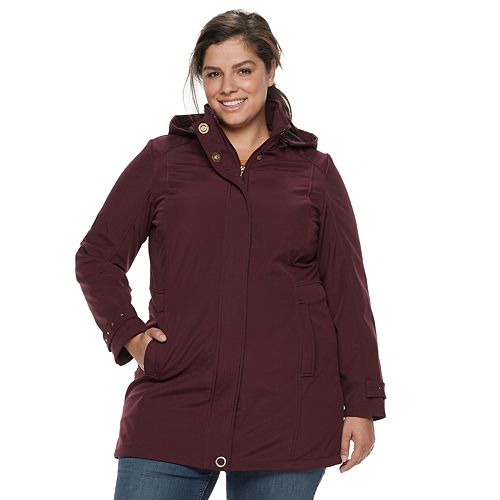 Plus Size Weathercast Hooded Soft Shell Walker Jacket