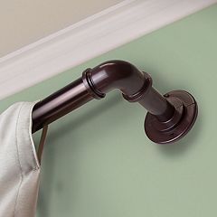 Double Curtain Rod 3/4” OD #07 choose from 4 color 28"-170" 